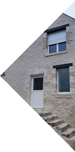 Image décorative avec maison en pierre