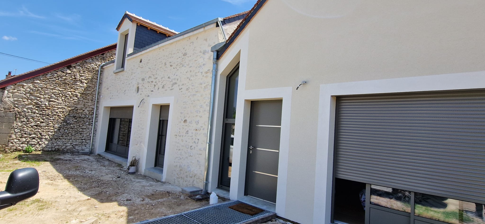 Rénovation complète d'une maison en pierre et création d'une extension
