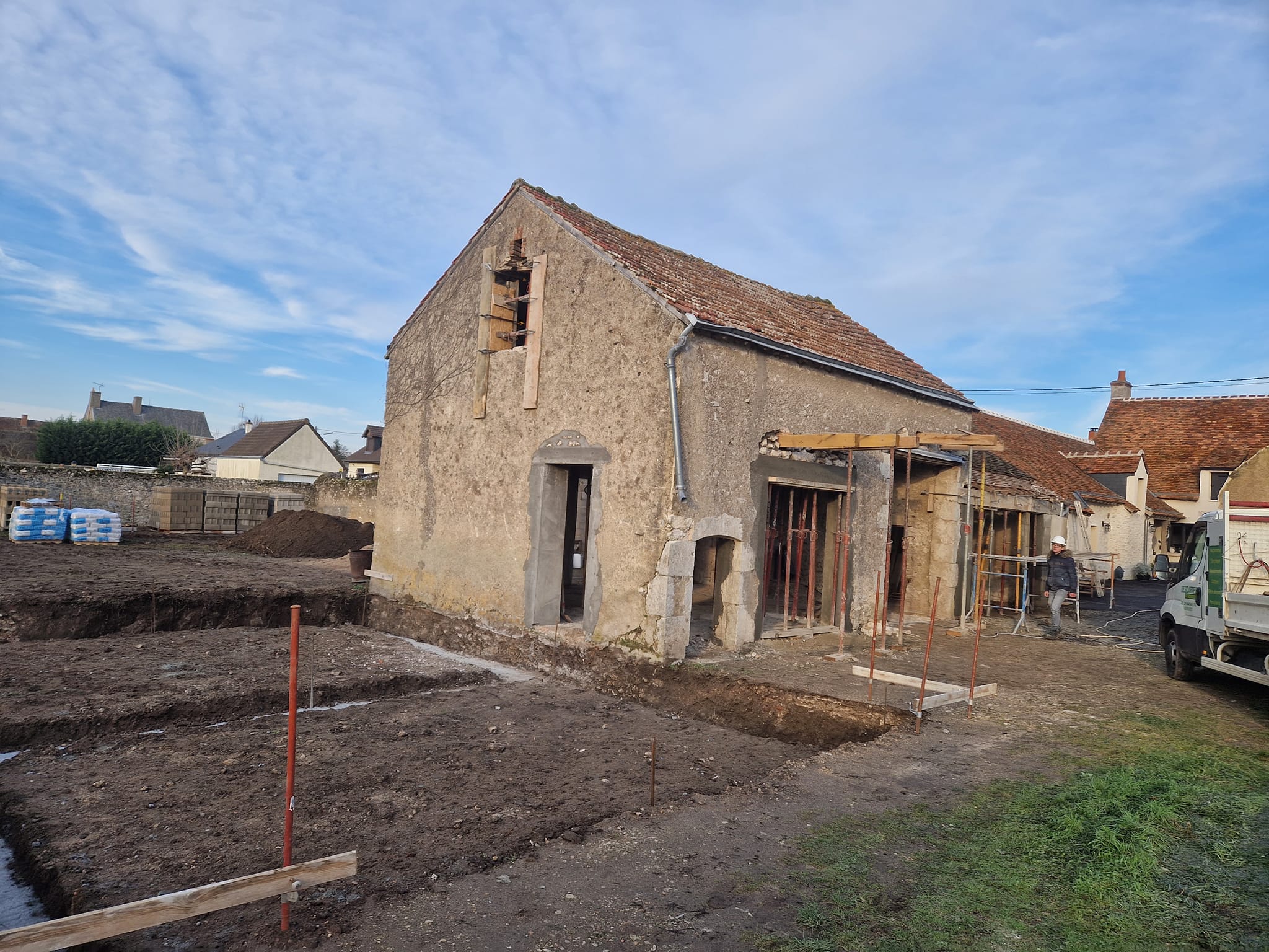 Rénovation complète d'une maison en pierre et création d'une extension